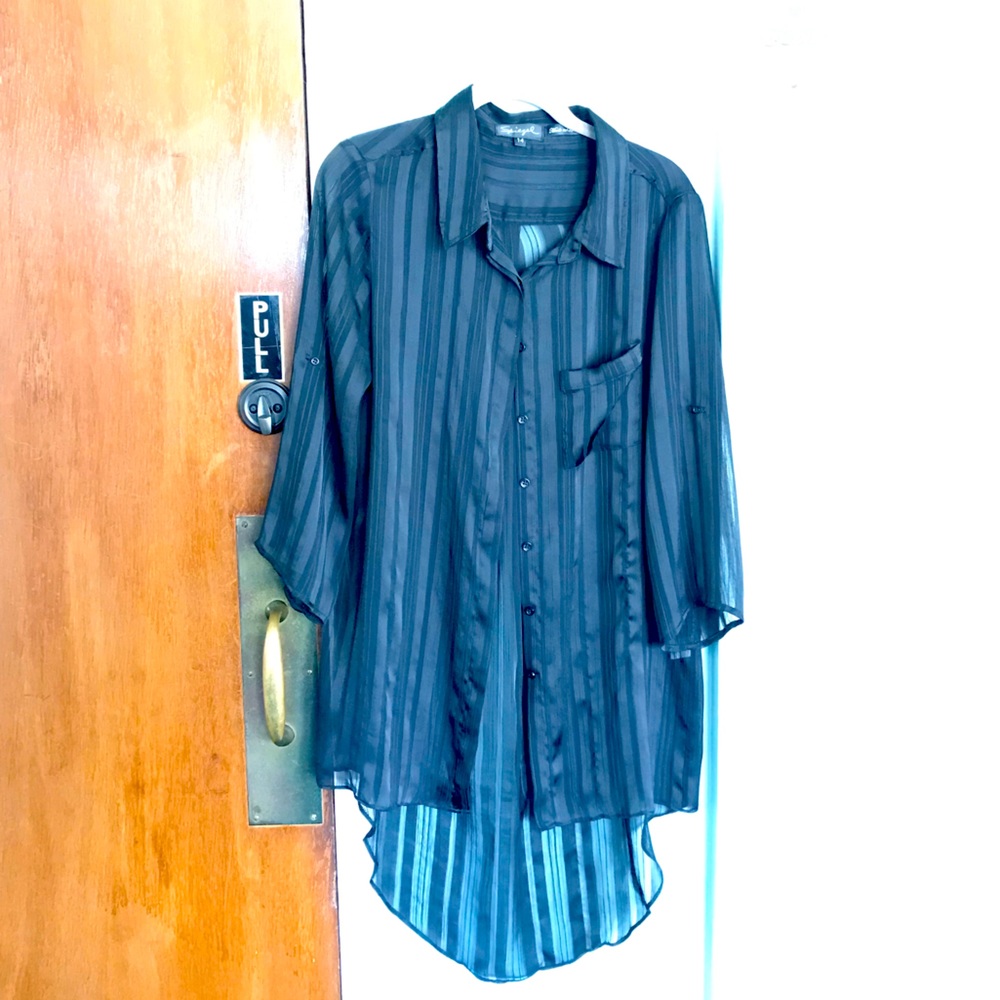 Spiegel Button Down Blouse w/ Adjustable Sleeves